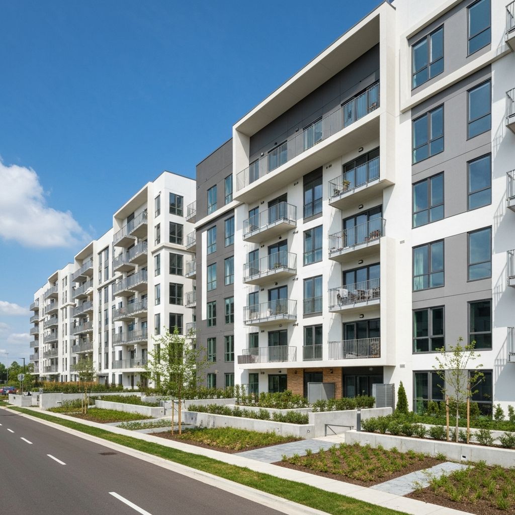 Modern multifamily apartment building representing supply dynamics