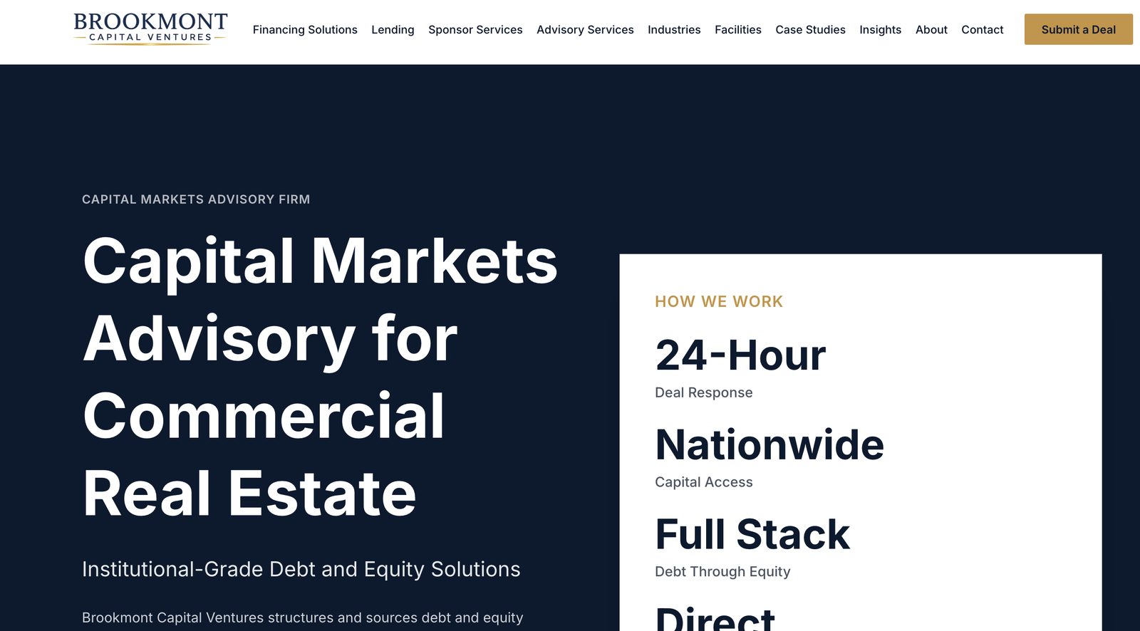Brookmont Capital Ventures: capital markets advisory for commercial real estate